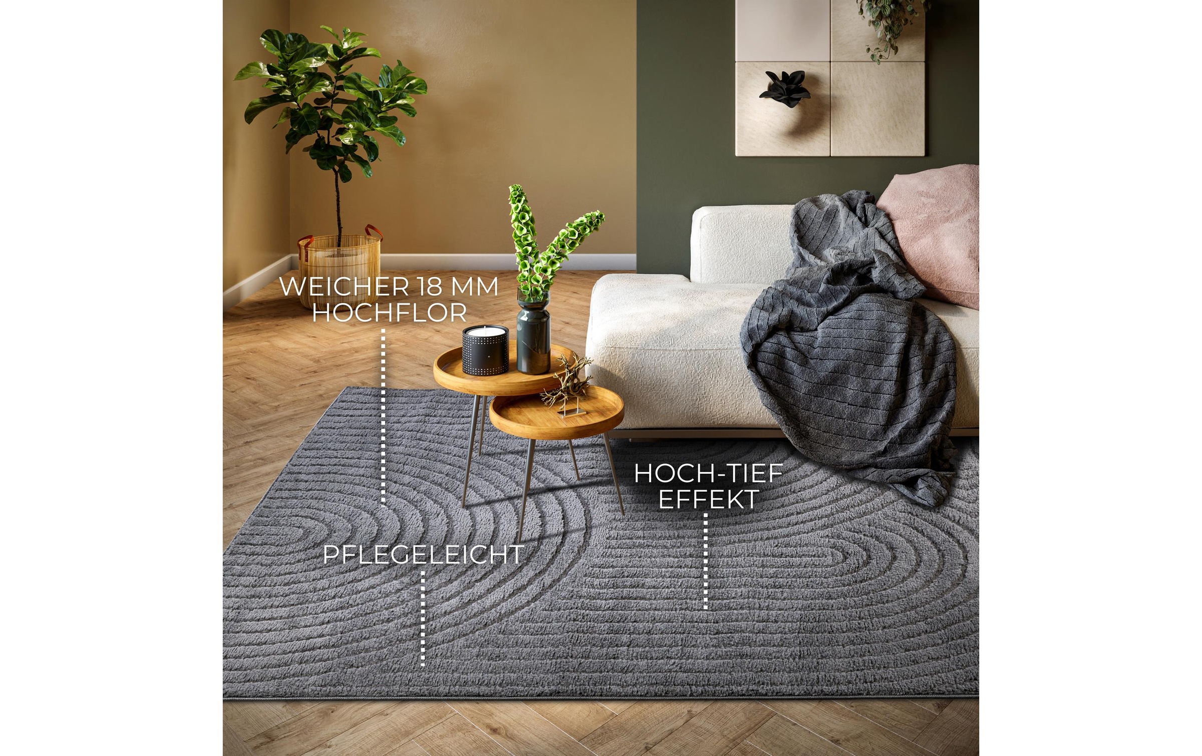 ELLE DECORATION Teppich »Panglao 120 cm x 170 cm«