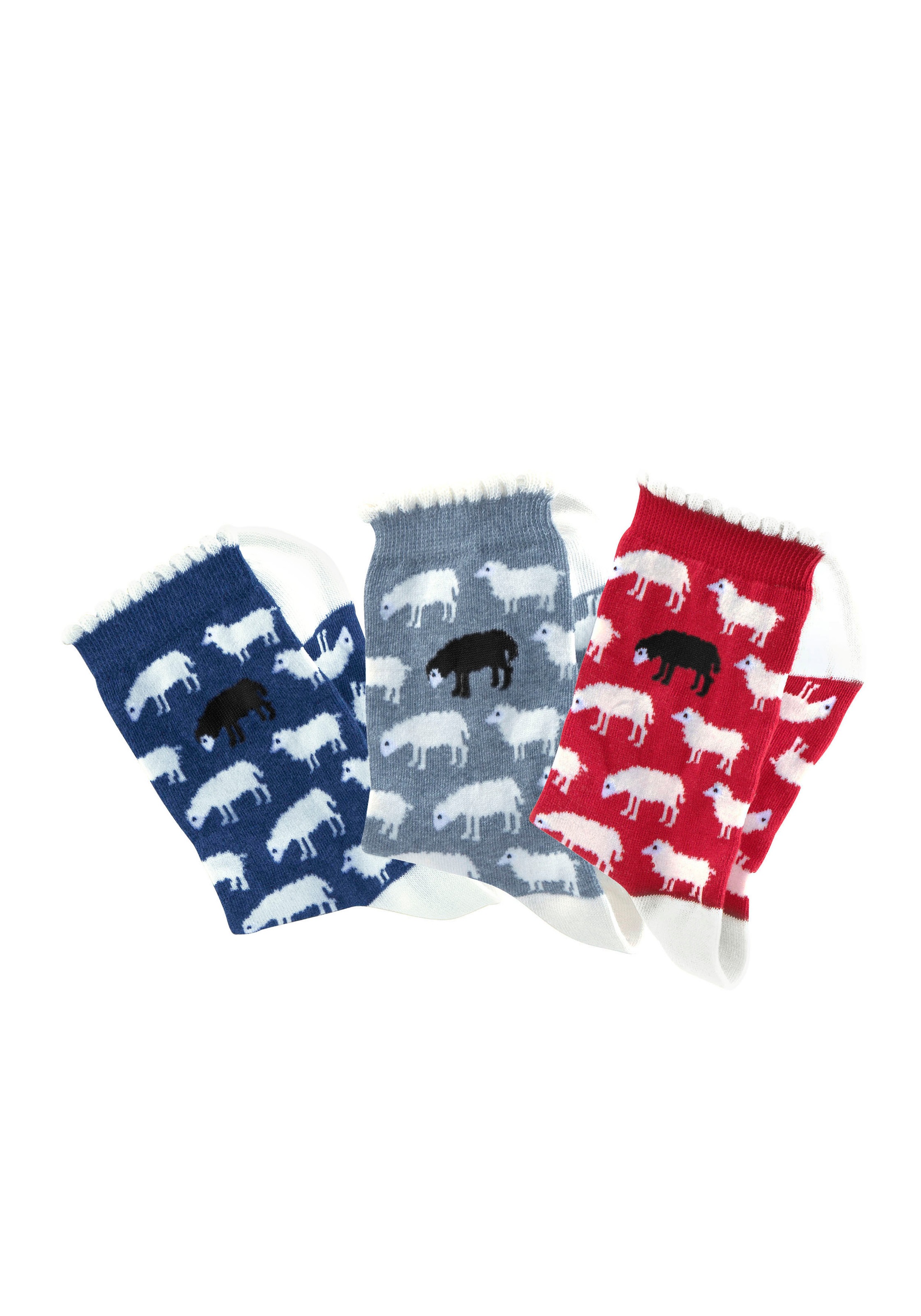 H.I.S Socken, (Packung, 3 Paar), mit feinem Muschelabschluss