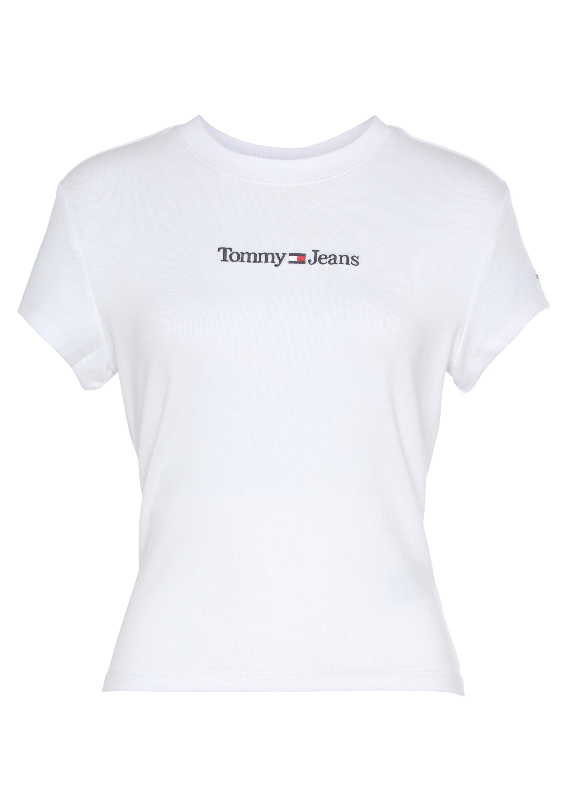bei SS«, Schweiz Stickereien Jeans BABY Kurzarmshirt »TJW mit kaufen online Tommy Jeans Jelmoli-Versand dezenten SERIF Tommy LINEAR