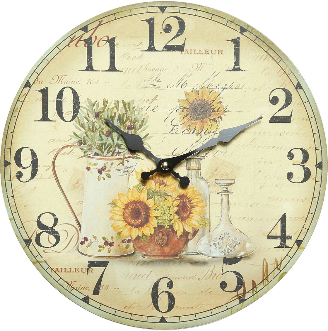 Ambiente Haus Wanduhr "Sonnenblume Wanduhr 28cm"