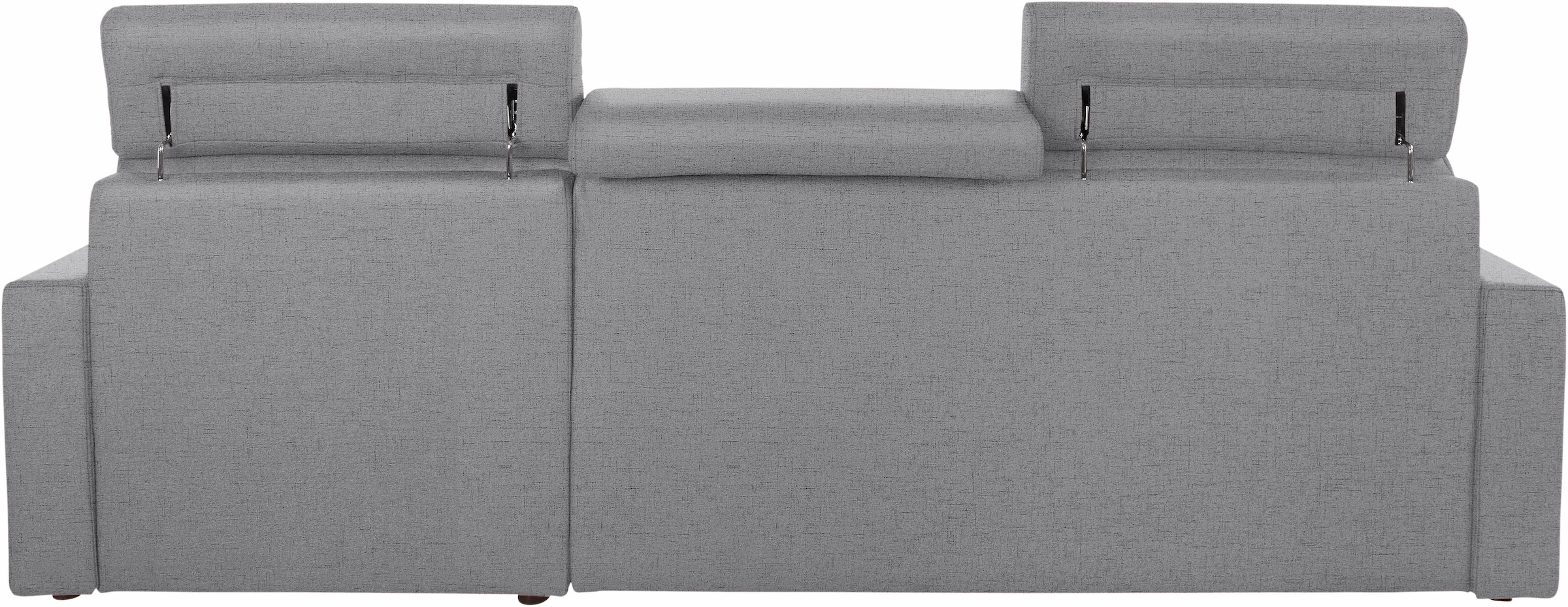 DOMO collection Ecksofa »Ava mit moderner Sitzheftung & toller Doppelnaht, komfortabel, L-Form«, mit Recamiere, inkl. Federkern, wahlweise mit Kopfteilverstellungen