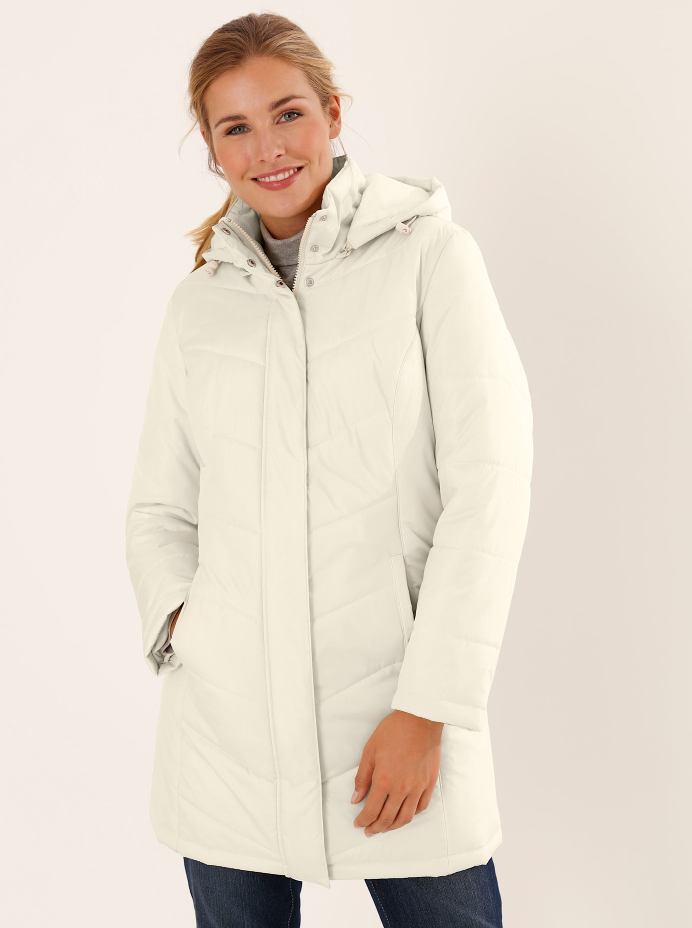 Classic Basics Langjacke, mit Kapuze