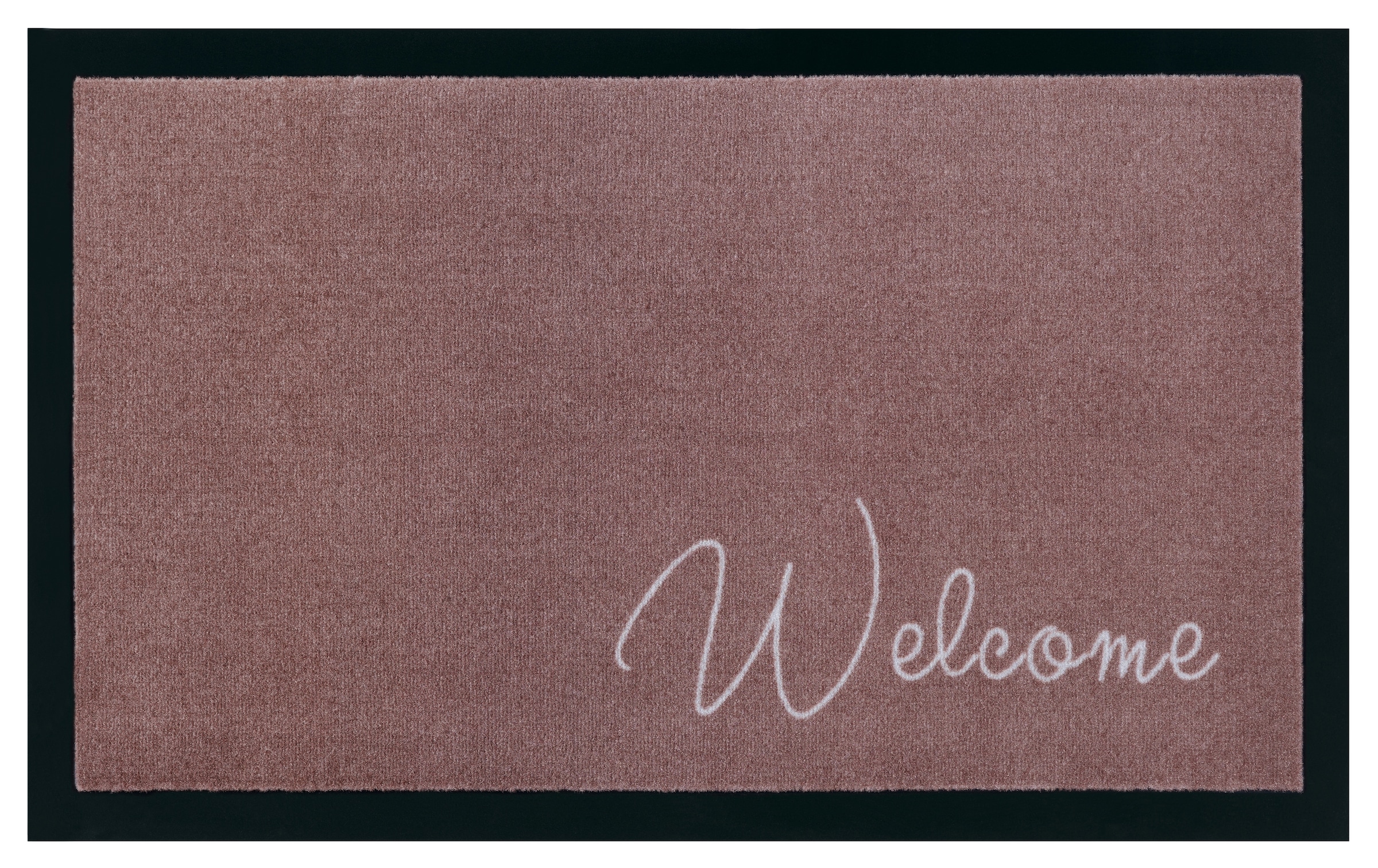 my home Fussmatte »Welcome«, rechteckig, 5 mm Höhe, Schmutzfangmatte, Türmatte, In- und Outdoor, Schrift, Läufer, waschbar