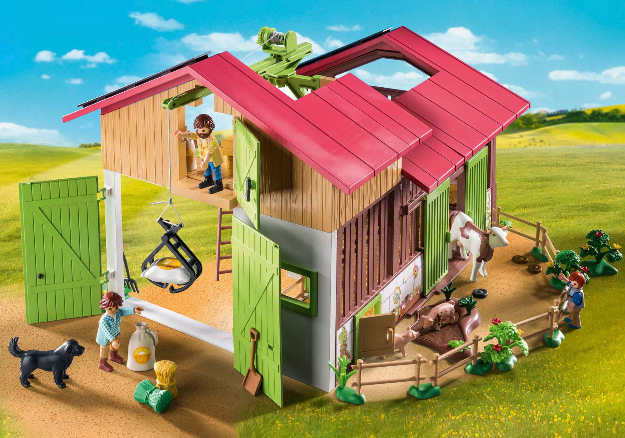 Playmobil® Konstruktions-Spielset »Grosser Bauernhof (71304), Country«, (182 St.), teilweise aus recyceltem Material; Made in Germany