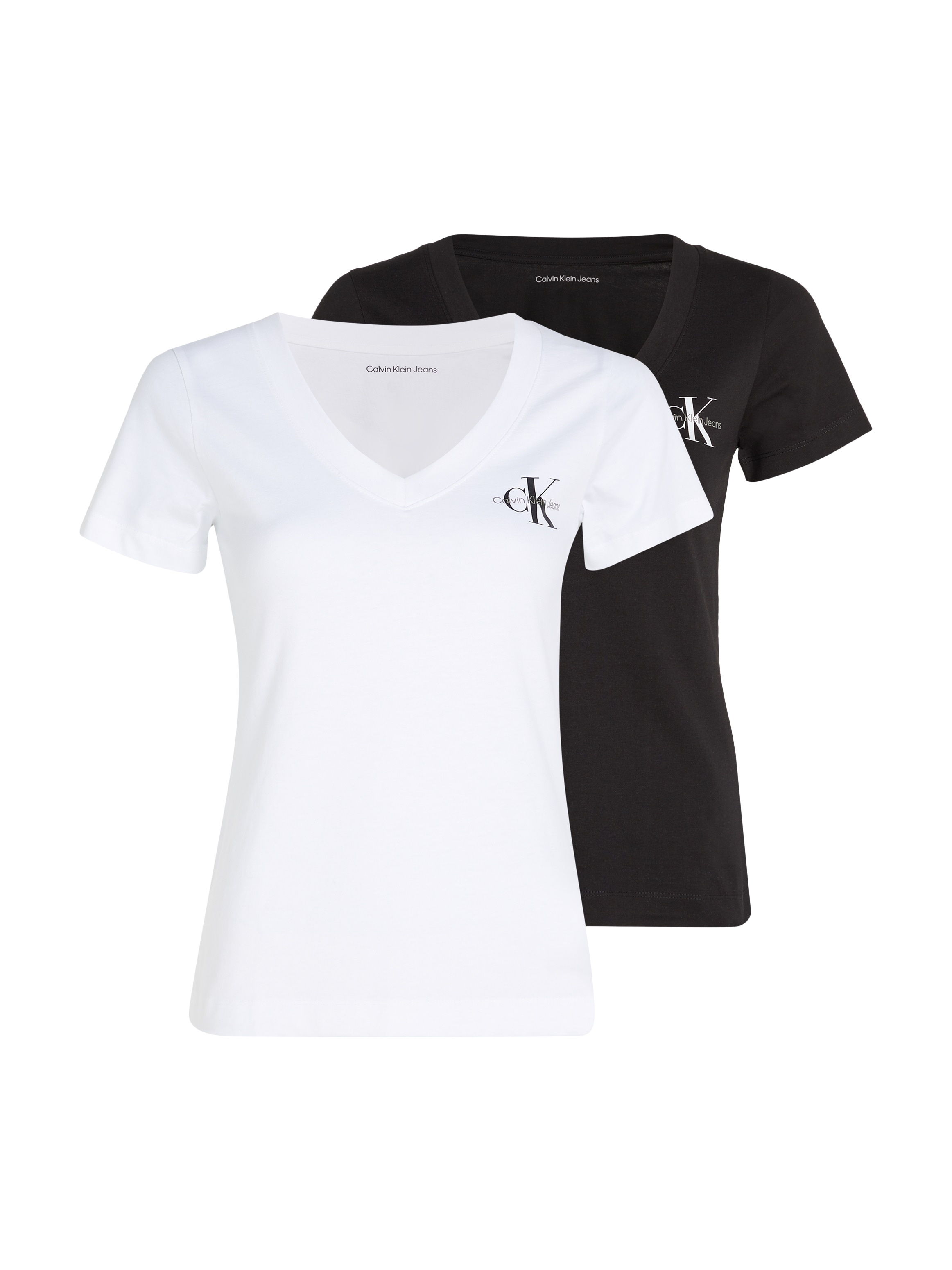 T-Shirt »2-PACK MONOLOGO V-NECK TEE«, mit Logomarkenlabel