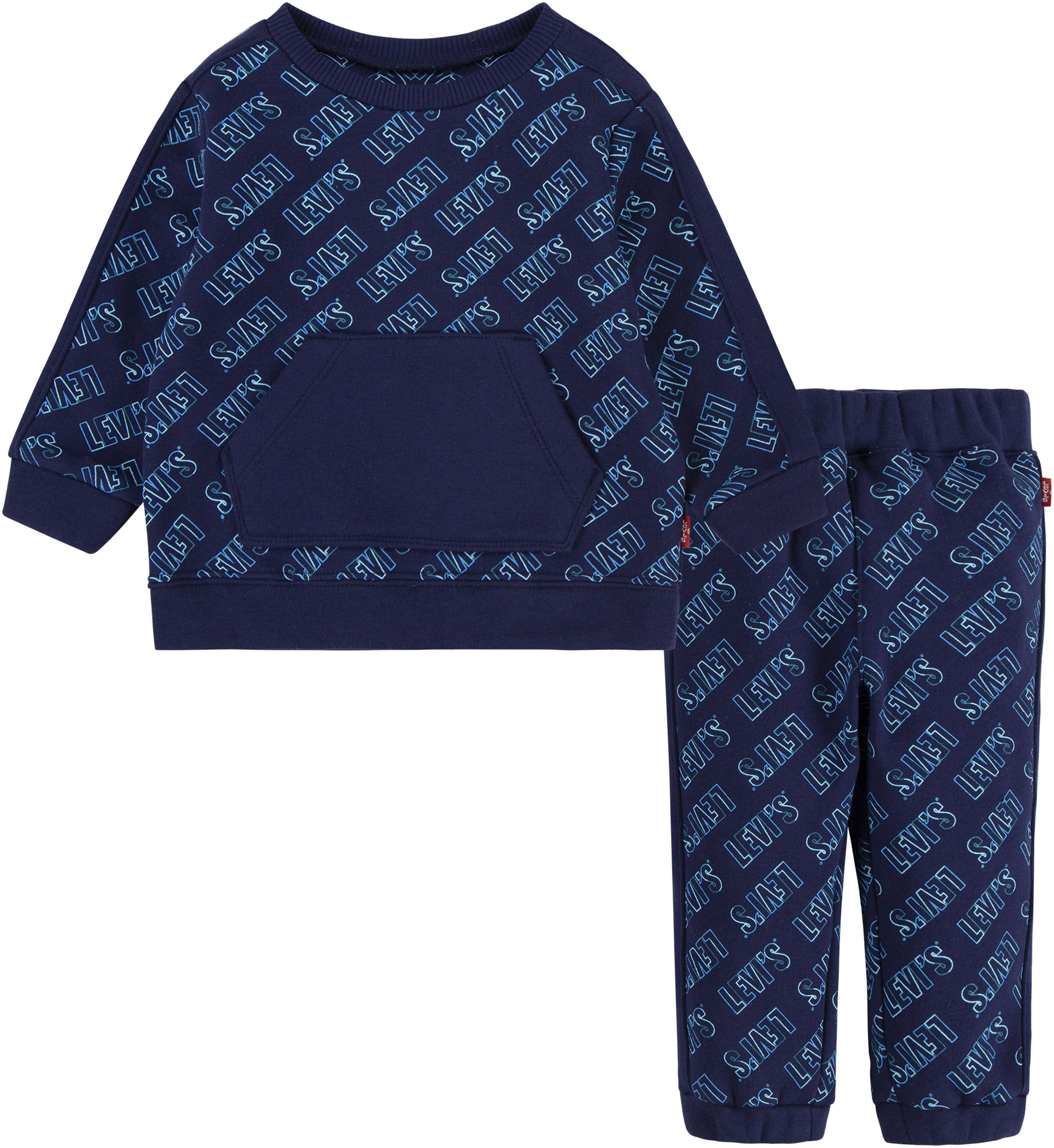 Levi's® Kids Langarmshirt & Hose, mit Allover-Logo-Print