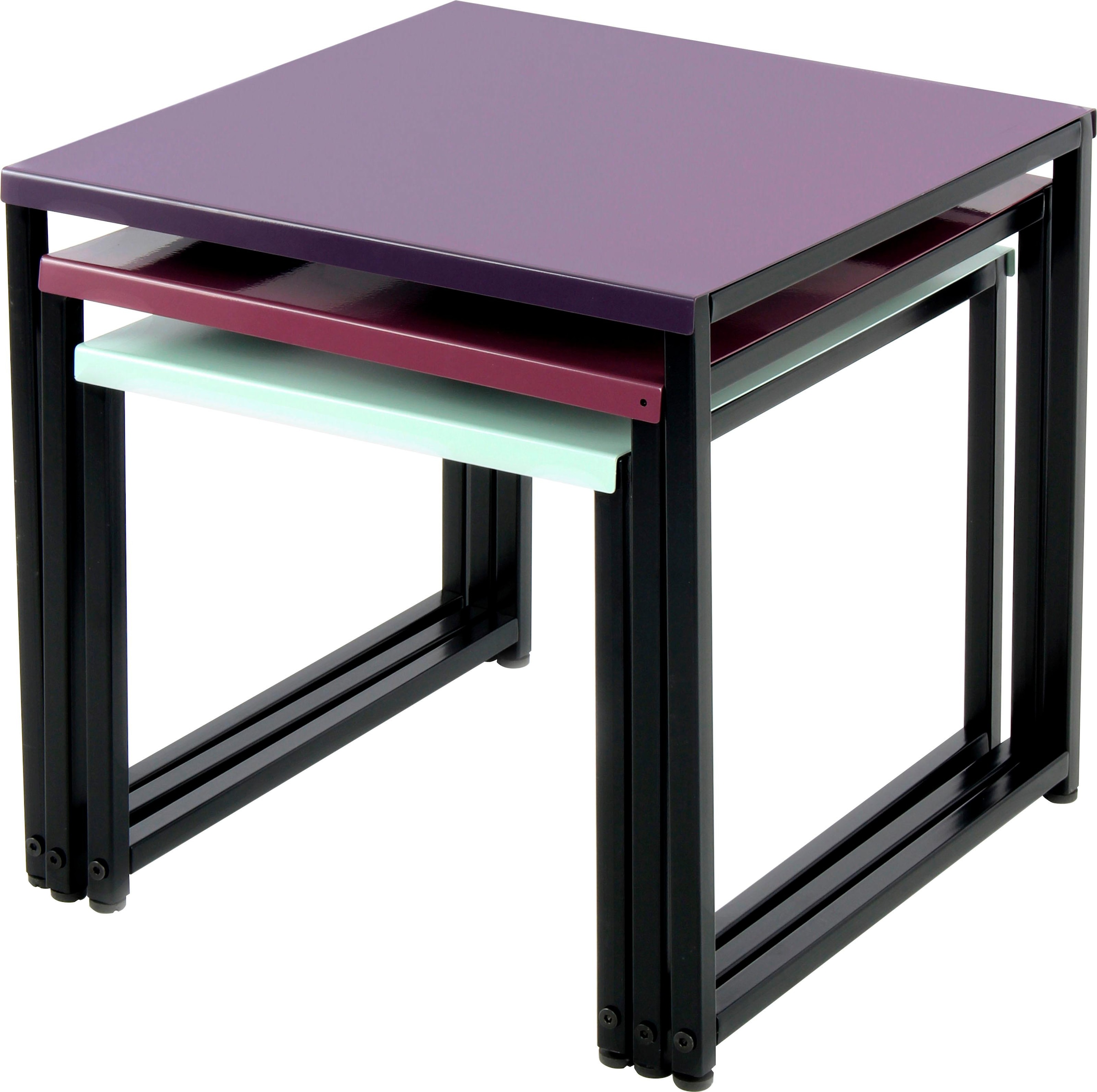 Kayoom Beistelltisch »South 110 3er-Set, Tisch-Set in modernem Design«, (Set, 3 St.), Platzsparende Beistelltische in bunten Farben, leicht zu reinigen