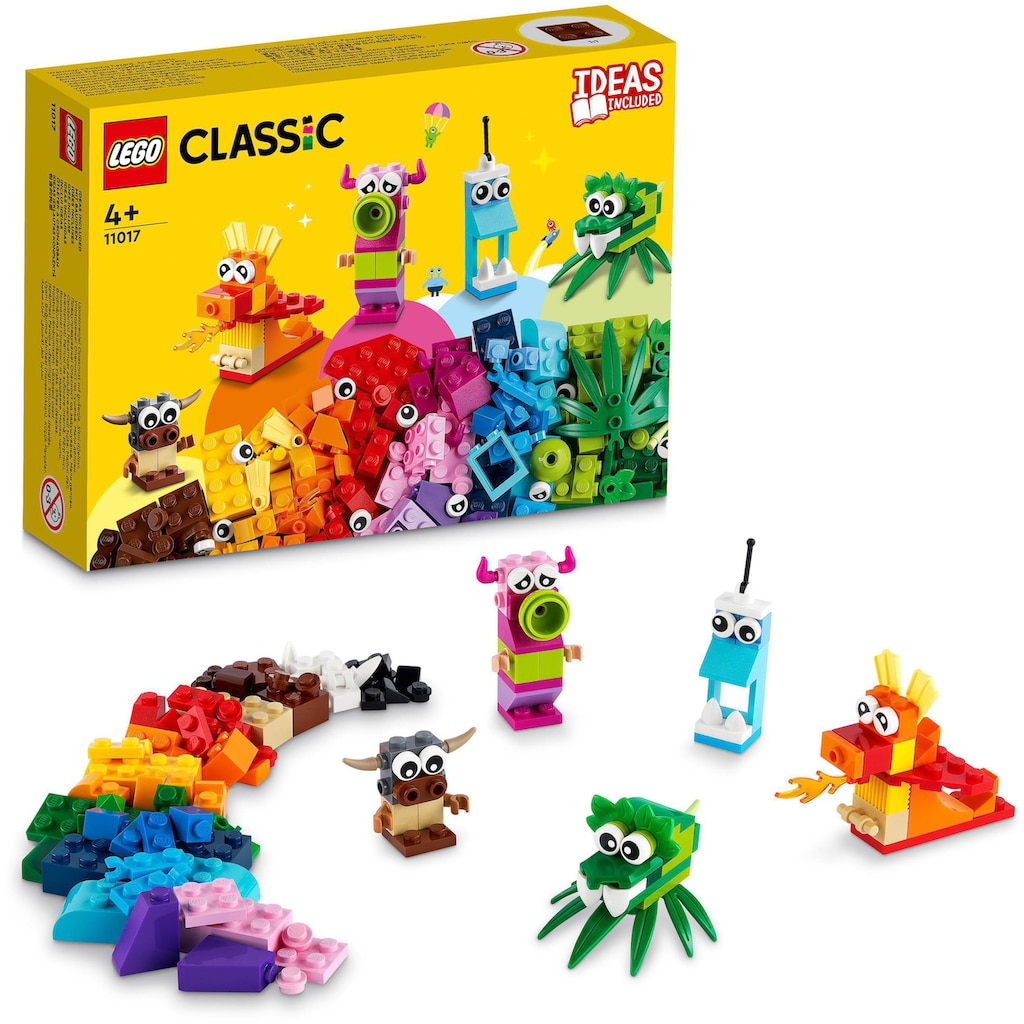 LEGO® Konstruktionsspielsteine »Kreative Monster (11017), LEGO® Classic«, (140 St.)