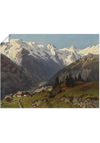 Kunstdruck »Mürren im Berner Oberland, Schweiz. 1913«, Berge & Alpenbilder, (1 St.)