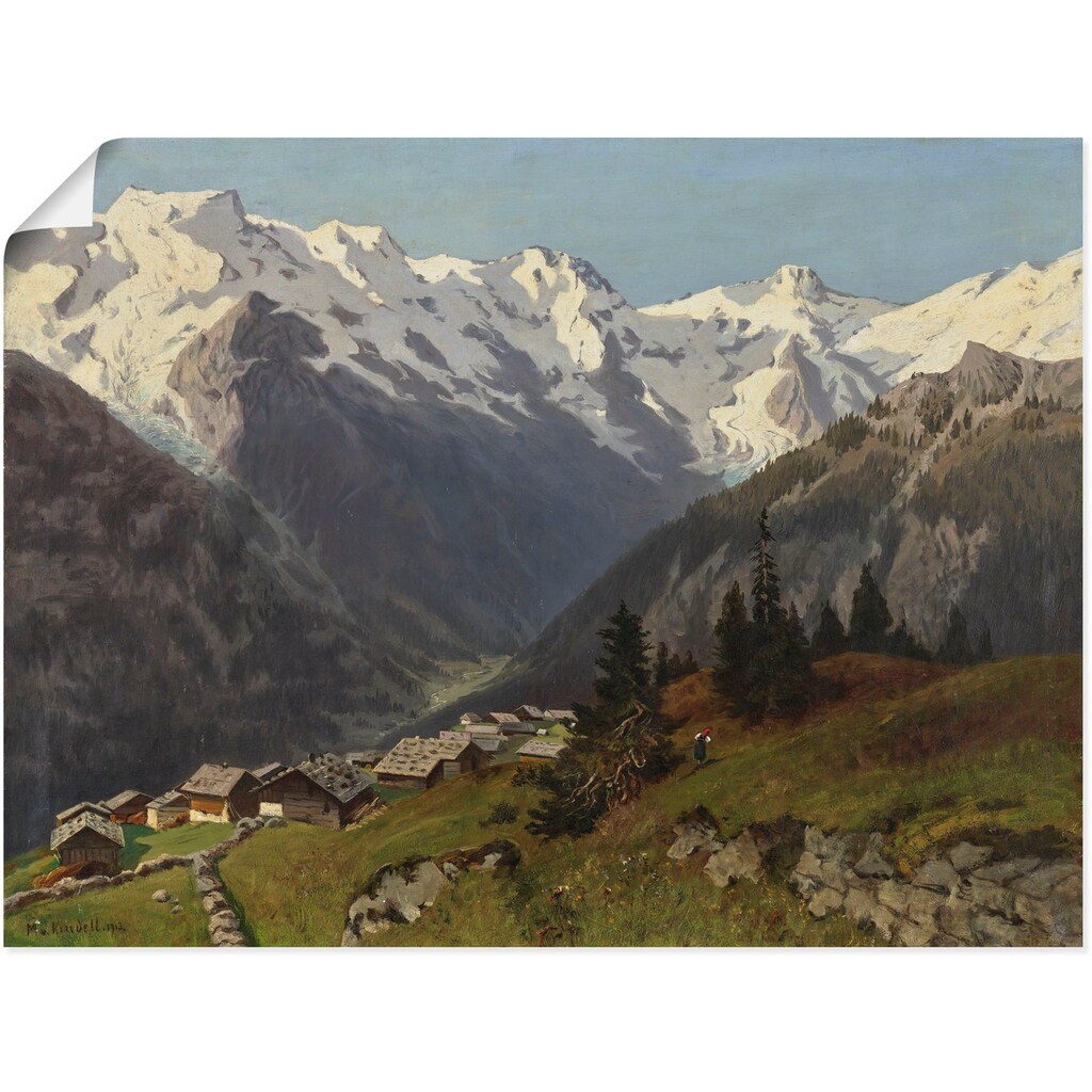 Artland Kunstdruck »Mürren im Berner Oberland, Schweiz. 1913«, Berge & Alpenbilder, (1 St.)