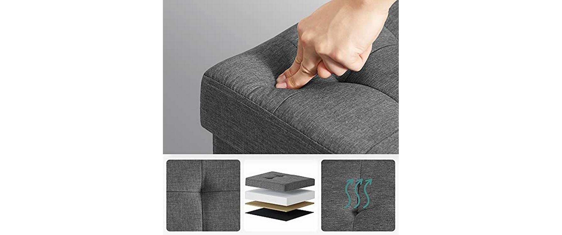 SONGMICS Truhe »76 x 38 x 40 cm«
