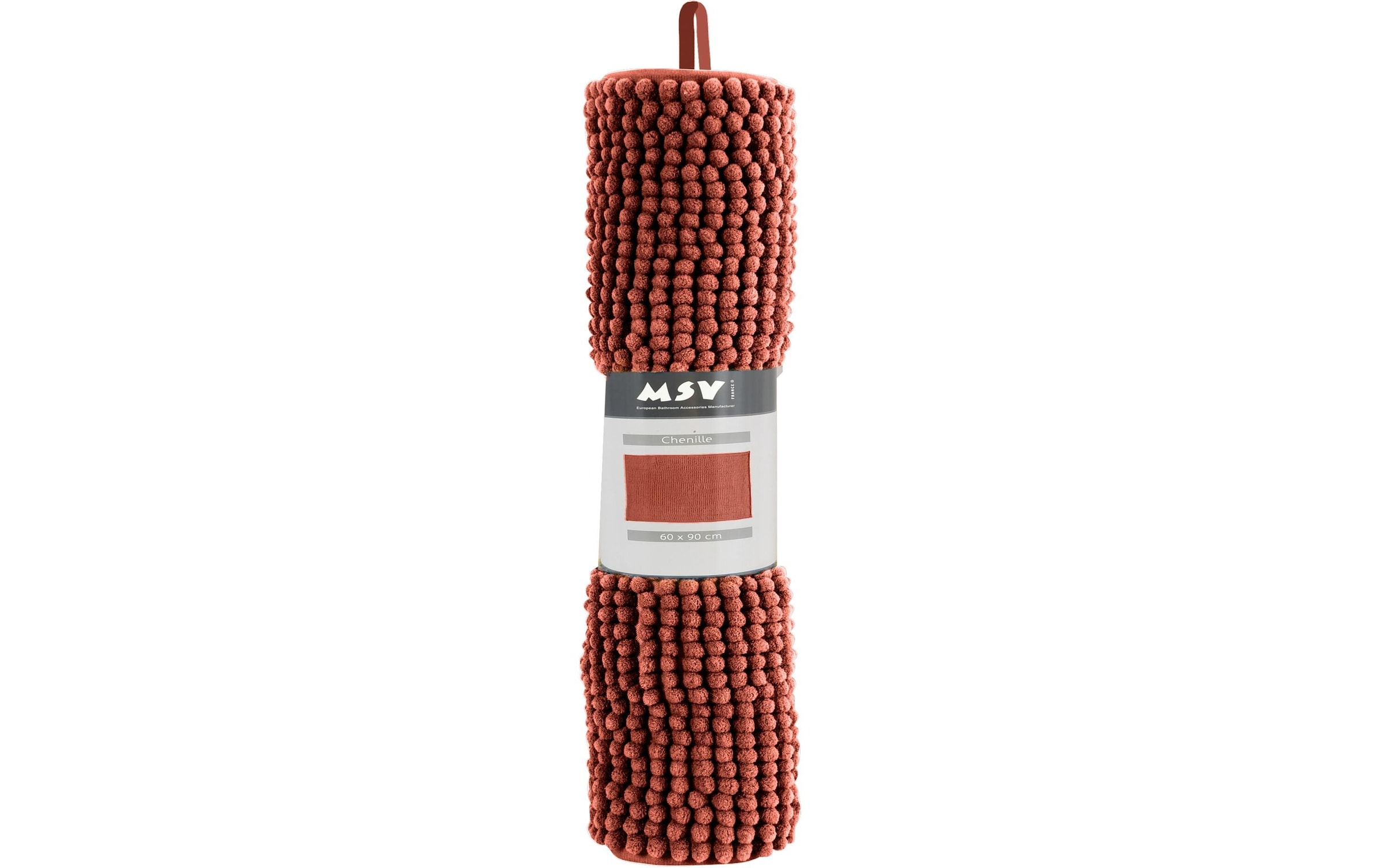 MSV Badematte »Chenille Terracotta«