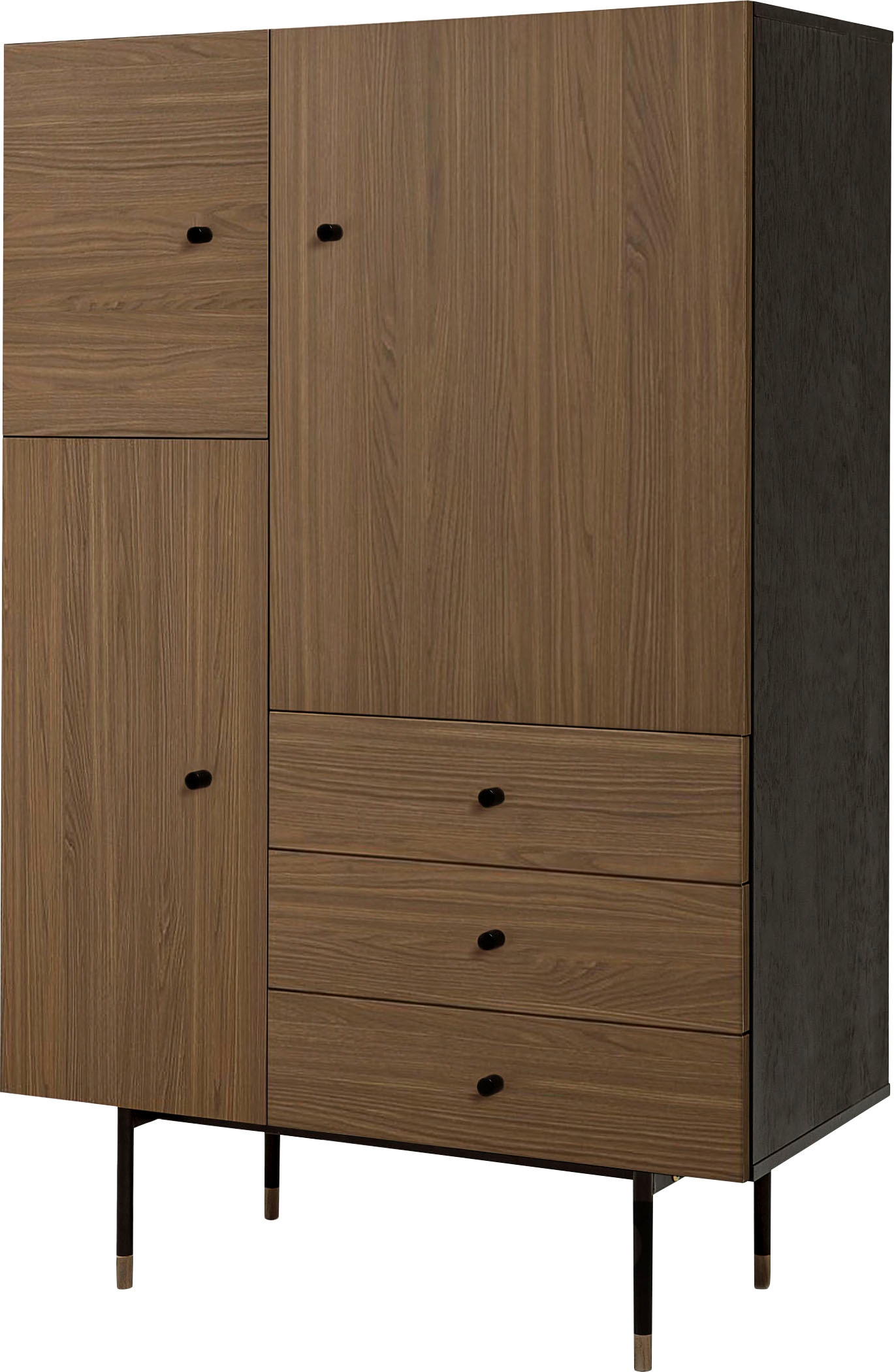 Woodman Highboard »Jugend Kommode«, Stauraumschrank mit Holzfurnier aus Eiche, Breite 90 cm, FSC®