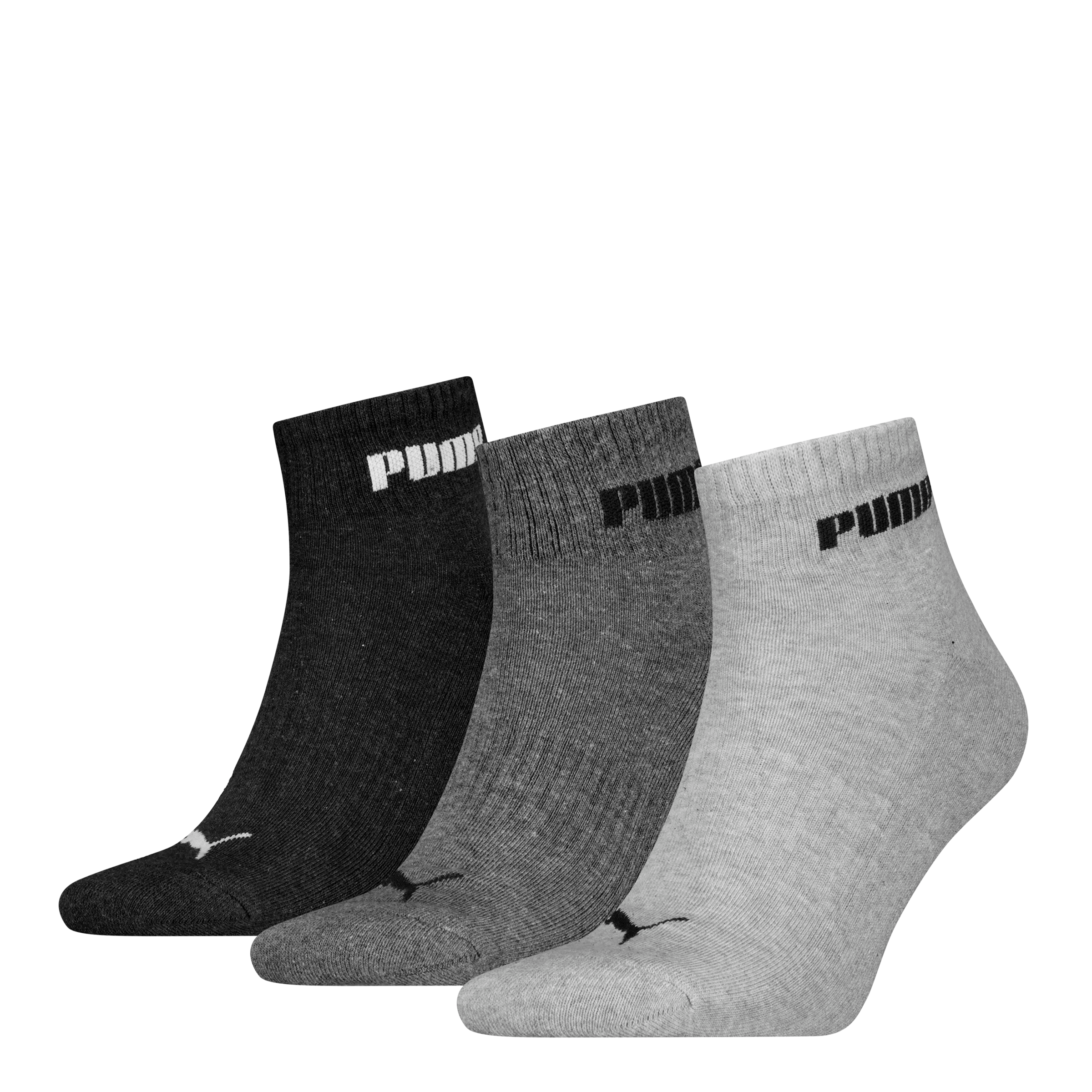 PUMA Kurzsocken »PUMA UNISEX CUSHIONED NEXT QUARTER 3P« 3 Paar, 3 Stk. tlg. mit gepolsterter Sohle
